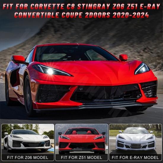 2PCS Yellow Rubber Car Door Edge Guard Pads Protector For Corvette C8 2020-2024