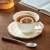 French Stroke Ceramic Cup And Saucer Set Retro Style Coffee Cup Saucer Tea Set High Value Breakfast Cup Dessert