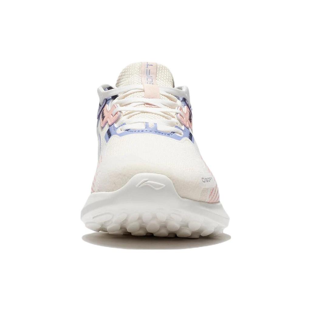 Li Ning Element Textile, Synthetic Leather Cushioning Slip Resistant Abrasion Resistant Low Top Casual Shoes Women's AGLS012-3