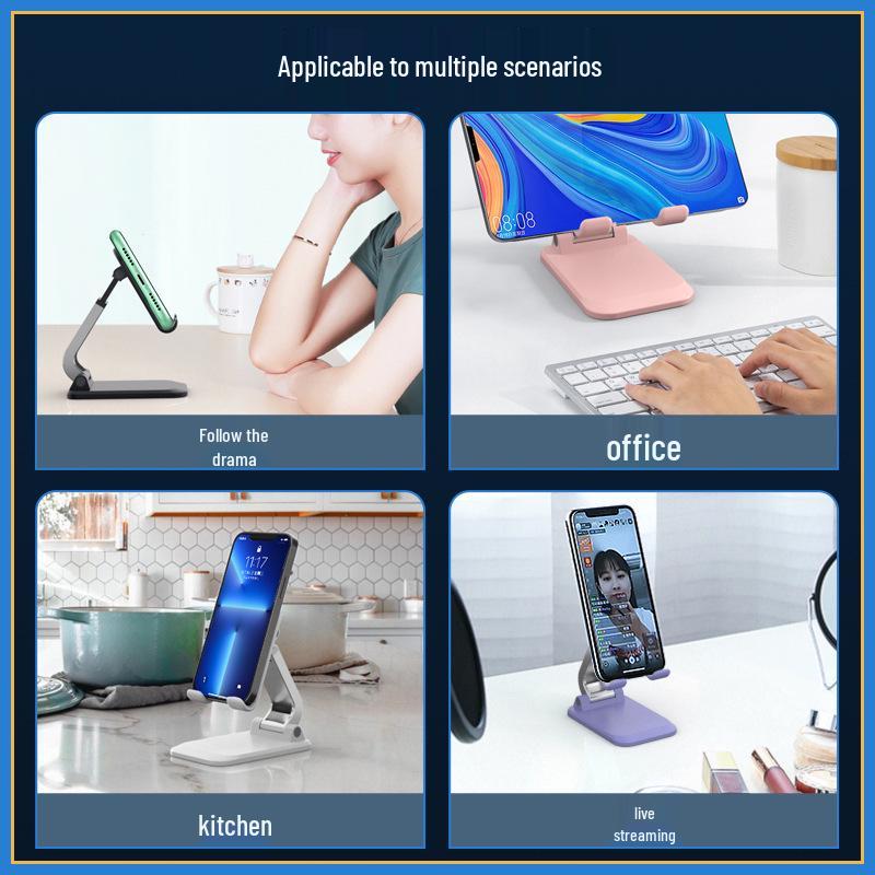 Adjustable Foldable Desktop Phone Stand - Portable & Multi-functional Holder