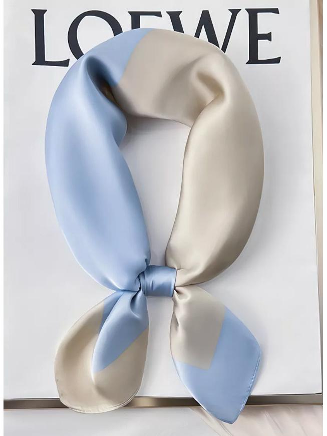 High-End Retro Korean-Style Silk Square Scarf: Versatile Fashion Accessory for Women