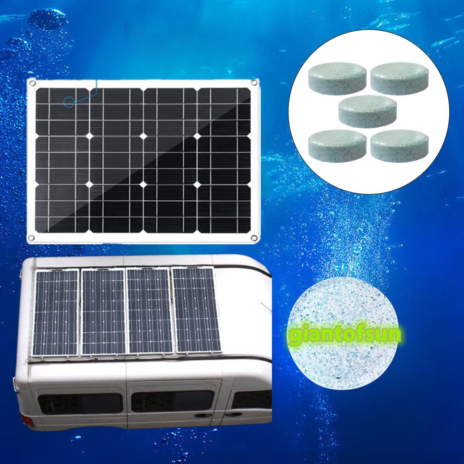 

5Pcs Portable Solar Panel Cleaning Charger Cleaner Easy Removal Effervescent for Mirror Floor Tiles