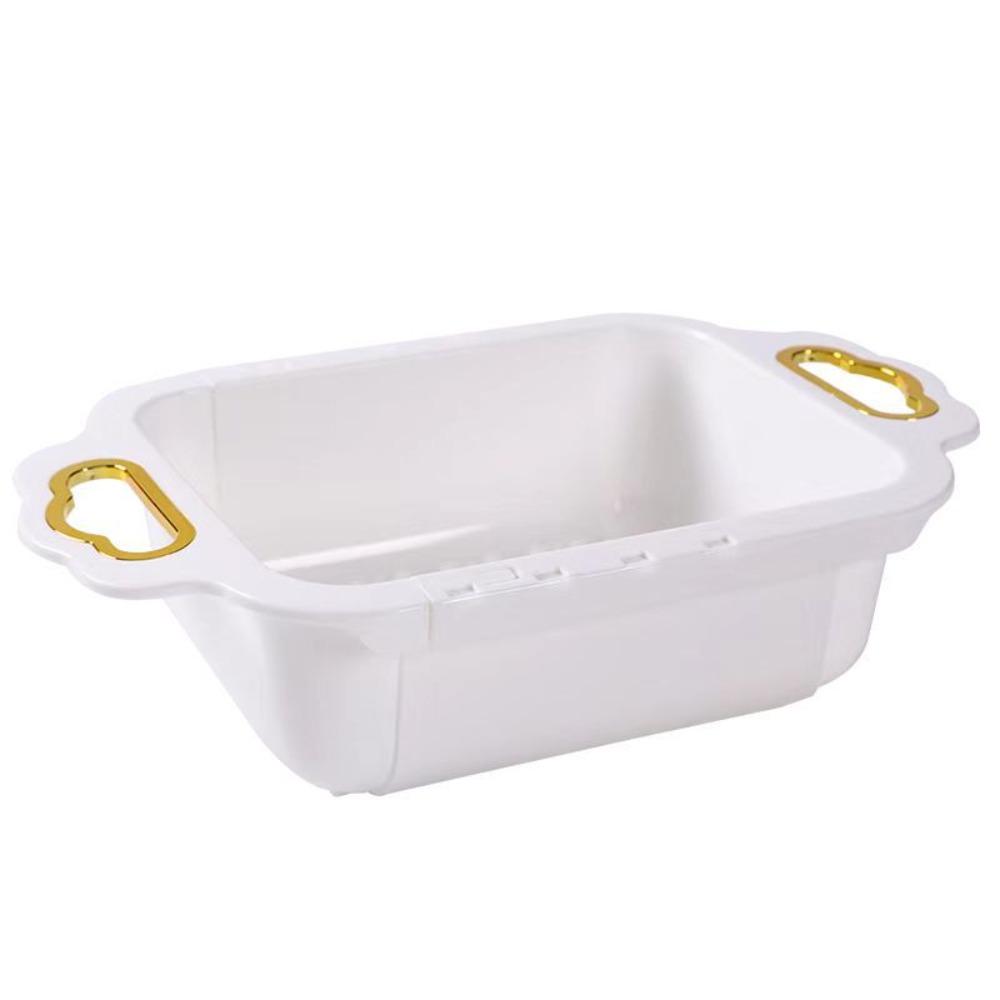 

2in1 Kitchen Drain Basket Containers Storage Double Layer Drain Basket Multifunctional Wash&Drainer Basket Fresh Vegetable