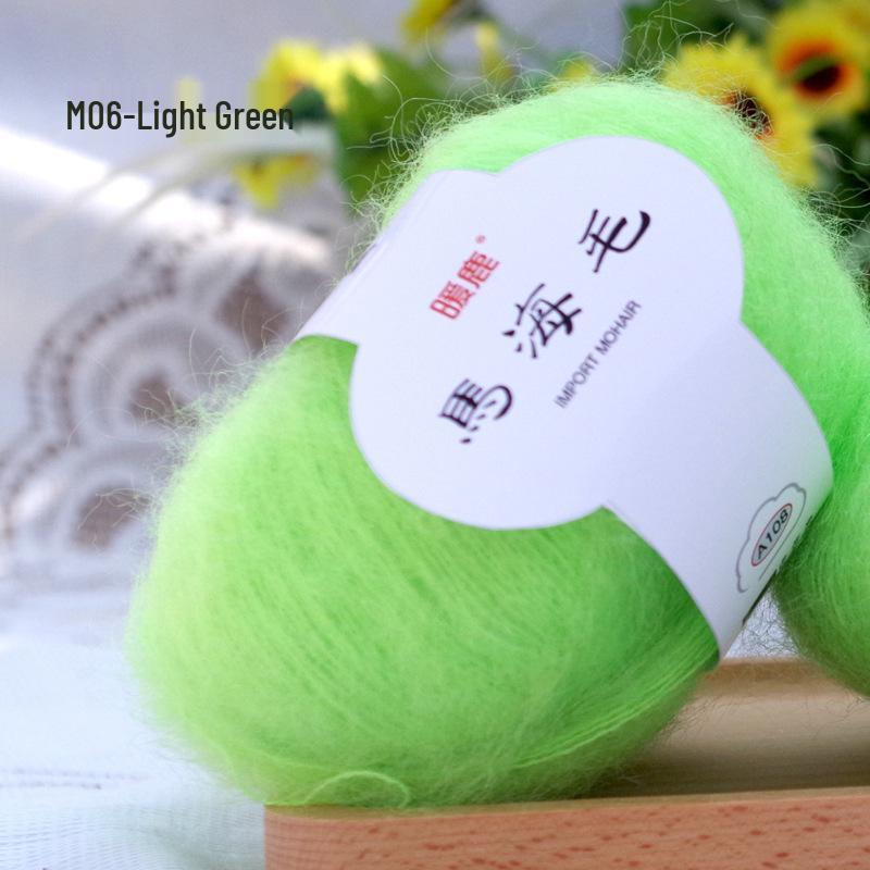 Sea Horse Wool Mohair Angora Long Pile Yarn - Fine, Small, Hot Selling
