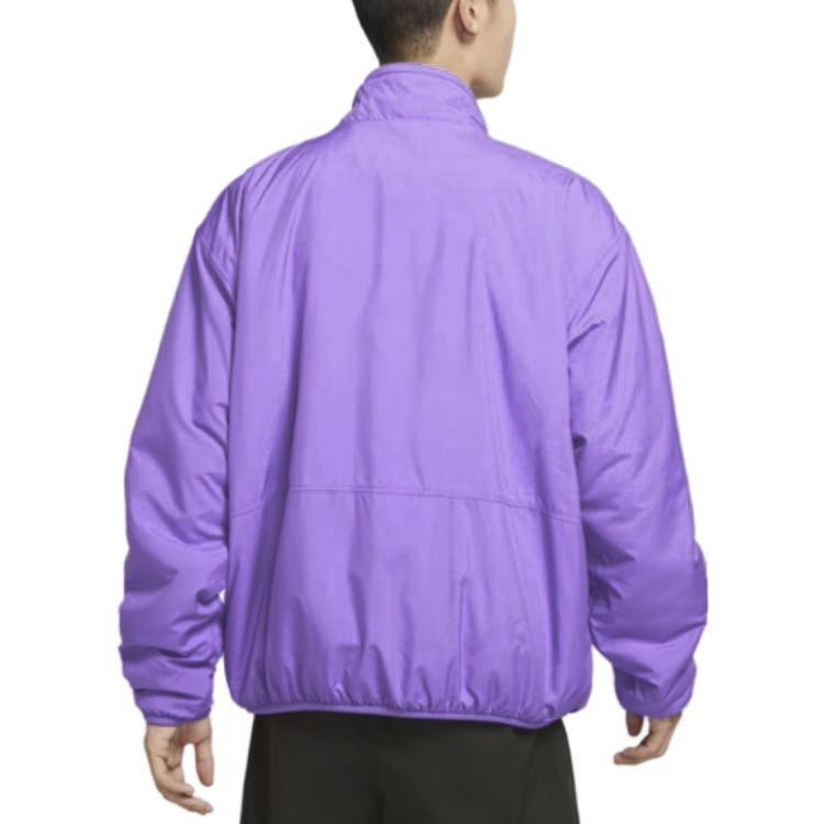 Nike Stand Collar Reversible Long Sleeve Fleece Jacket Men Jacket Grape-Purple Black DQ4885-542