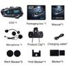 1/2PCS Motorcycle Helmet Intercom Headset 600M Half Duplex Multi-person Interphne V5.4 Intelligent Voice Assistant Headphone