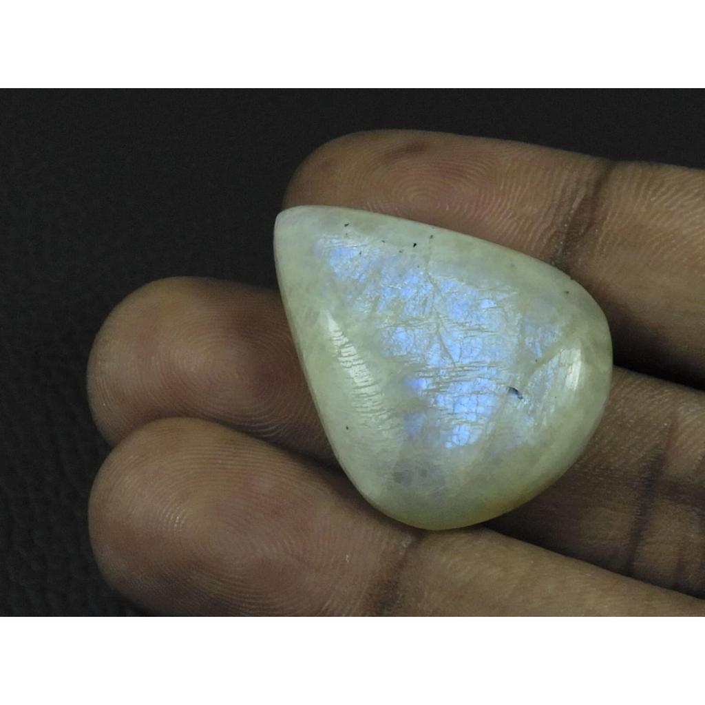 24X31X07MM Natural Moonstone Fire Caystal Pear Cabochon Loose Gemstone G-142