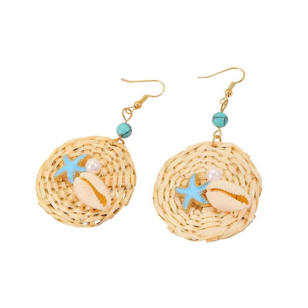 Geometric Flower Earrings Beach Bohemian Styles Drop Earrings Comfortable Wear for Trendy Fashion Lovers Daily Use