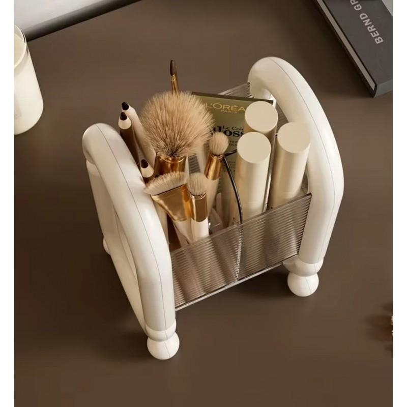 Cosmetic Brush Organizer Cream 20x12 Wow Accessories Container