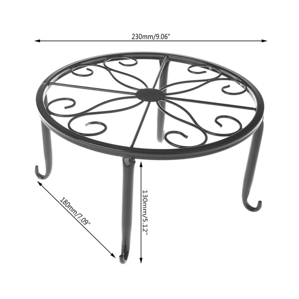 White Wrought Iron Balcony Floor Plant Stand for Bonsai Flower Pot Holder Rack