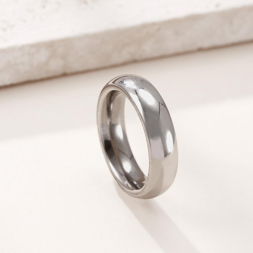 3mm 4mm 6mm 8mm Breite Edelstahl Goldfarbe Ring Damen Herren Minimalistisch Trendig Partnerringe Schmuck Hochzeitsgeschenk