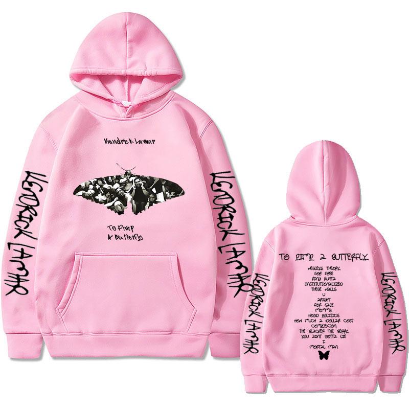 Bluza z kapturem z grafiką rapera Kendricka Lamara To Pimp A Butterfly Męskie bluzy z kapturem Hip Hop Oversize Męskie bluzy polarowo-bawełniane