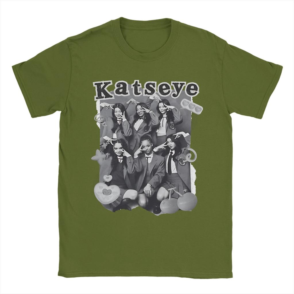 Mens Womens KATEYE Kpop girl Group Shirt Cotton Graphic T-Shirt  Top Clothing