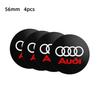 For Audi  A856/60/65/70/75mm Car Badge Wheel Center Cover Stickers Hub Caps Decal For Audi A3 A4 A6 A7 A8 Q3 Q5 Q7 S3 S4 S5 S6 RS3 RS4 Sline