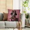 1pc Pillowcase, Victorian Steampunk Dalmatian Pattern Pillowcase, Soft and Comfortable Polyester Short Plush Fabric, Single-Sided Print, Pillow Insert