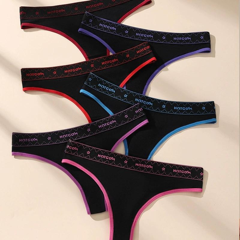 6Pcs/Set Women Thongs Low Waist Sexy Underwear Soft Panties Girls Briefs Cotton G-String Breathable Ladies Panty Female Lingerie