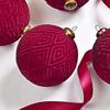 9Pcs Velvet Christmas Ball Ornaments Retro Shatterproof Baubles Elegant Winter Holiday Decorations for Home Indoor Outdoor Celebration