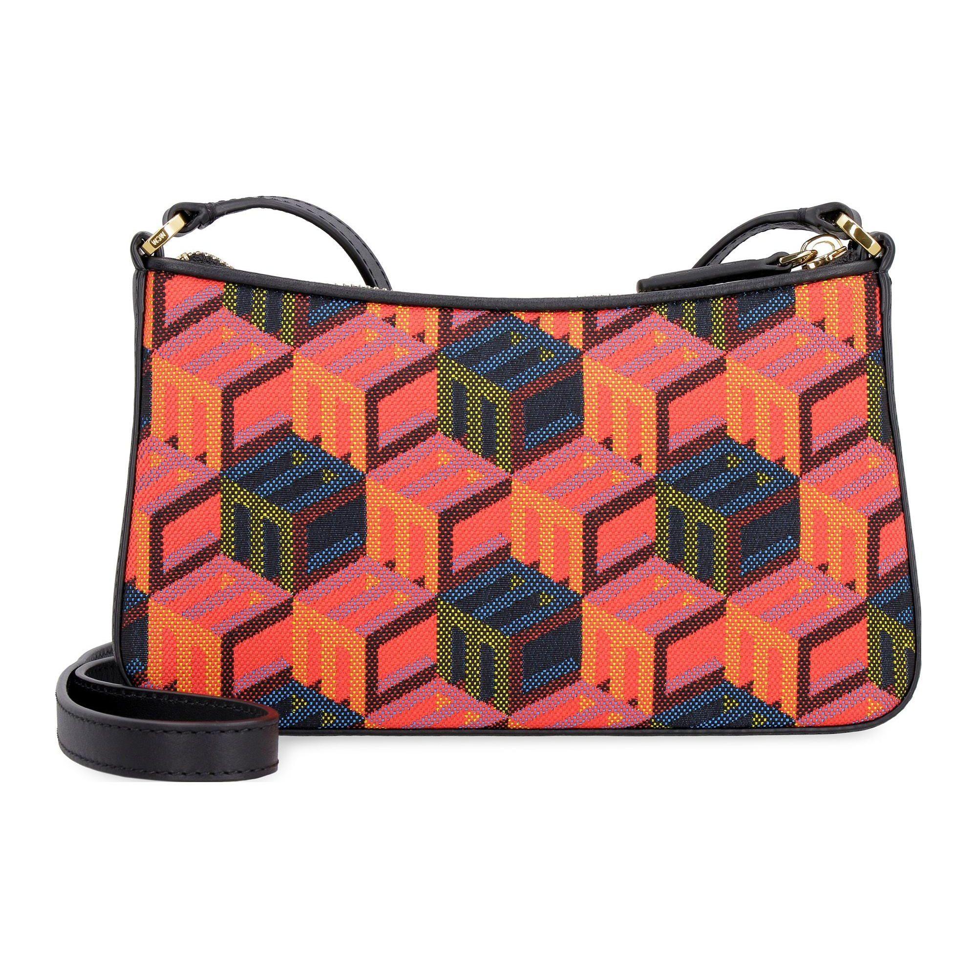 MCM Cubic Monogram Mini Bag With Adjustable Shoulder Strap Women Shoulder Bag Red MWSCSCK02MT001 Basic Set BagDust Bag 20060₽