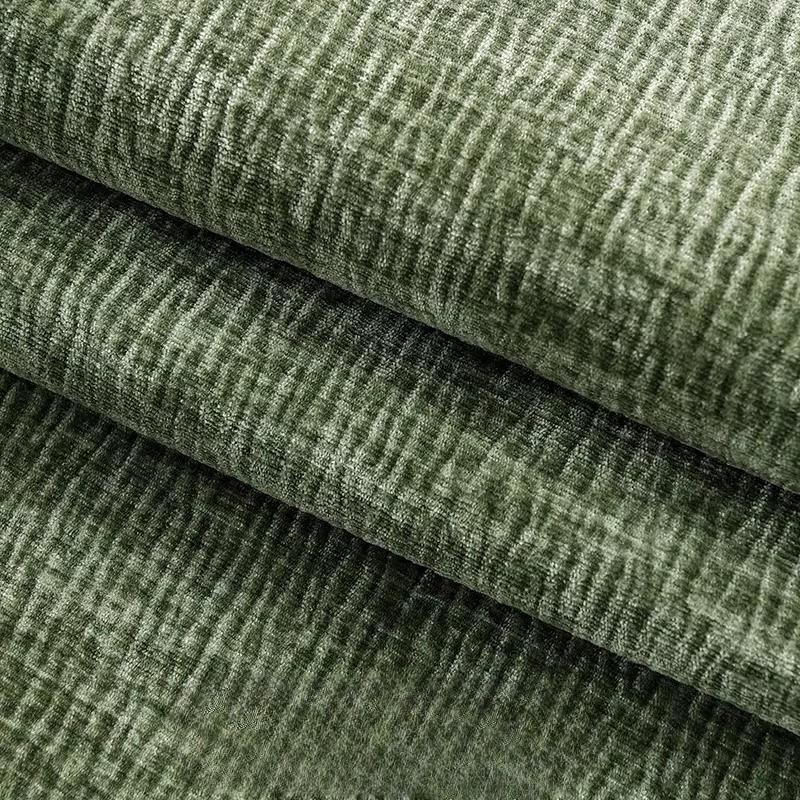 Thickened Plain Chenille Fabric Jacquard for Sewing Curtains Sofacovers Sewing Striped Pattern Textile Skin-friendly Textured