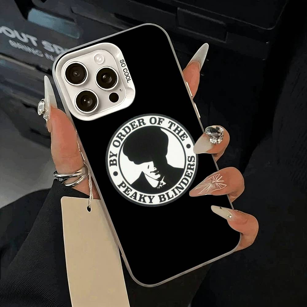P-Peaky-B- Blinders-movie Phone Case For iPhone 17,16,15,14,13,12,11 Plus,Pro Max,XS,white Silver Phone Case