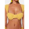 Góra od bikini z fiszbinami w kolorze ecru, żakardowym Tbess21bu0161