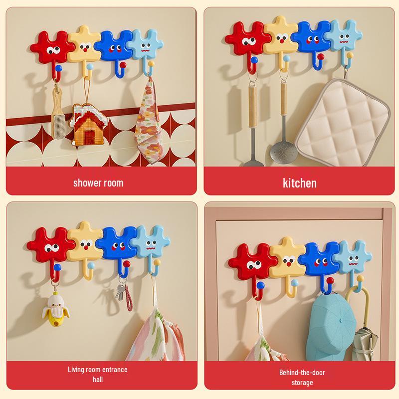 Dopamine Strong Adhesive Multi-Functional Traceless Wall & Door Hook, Punch-Free for Bathroom