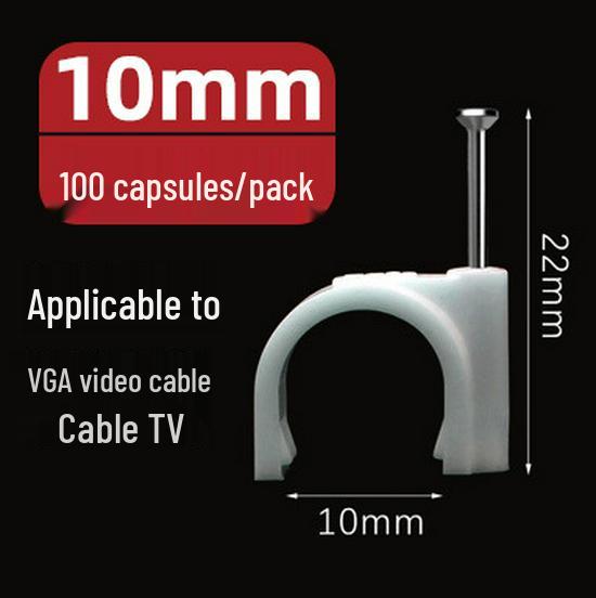 U-Shaped Steel Nail Cable Clips (4-50mm) for Telephone/Network Wires