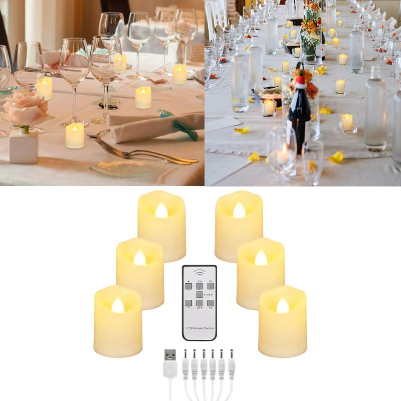 Elegant Usb Plastic Led Candle Light For Birthday Wedding Party Decoration And Timed Remote Control