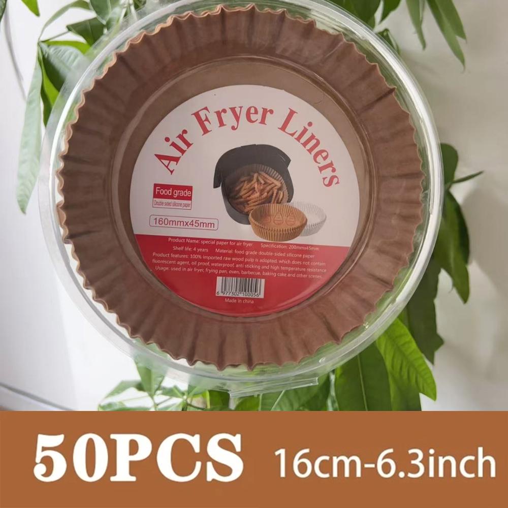 50/100pcs Non Stick Air Fryer Liners Paper For Baking Microwave Ovens Easy To Clean Oil Absorbing Perfect For Healthier Cooking
