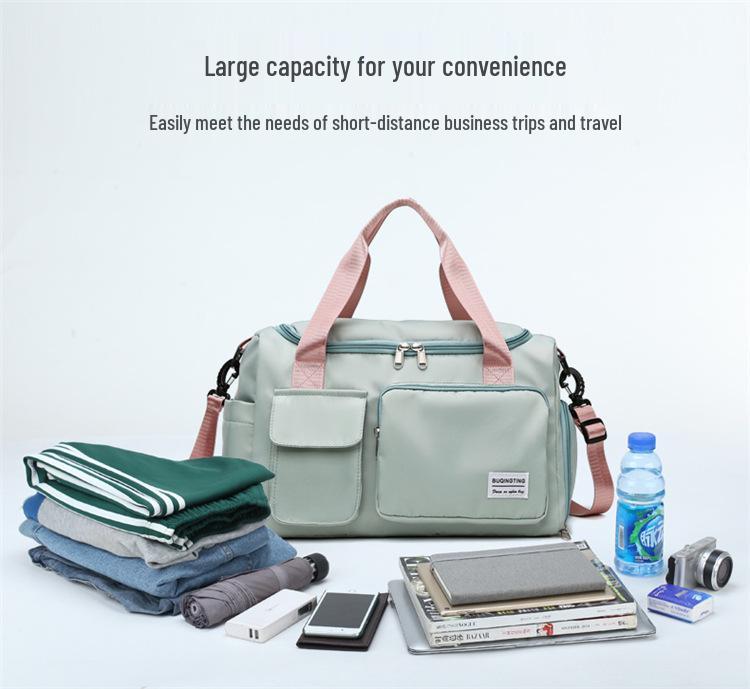 2024 Trendy Sports Gym Bag with Wet/Dry Separation, for Men & Women - Oxford Cloth, Handheld/Shoulder, Ideal for Travel & Swimming