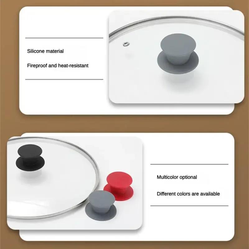 1/2/3PCS Pot Lid Knob Silicone Universal Pot Handle Replacement Kitchen Cookware Cover Knobs for Pan Lid Kitchen Accessories