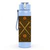 1PC Cross Wooden Texture Print 750ml Color Plastic Sports Water Bottle Leakproof Flip Straw Lid Suitable for Sports Office Home Use