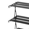 Camping Folding Storage Rack Organizer 3 Tiers Folded Metal Display Shelf for Outdoor