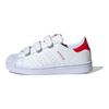 adidas Originals Superstar Cf C Lace-Up Breathable Low-Top Kids Skate Shoes Kids Sneakers White Red FX7170