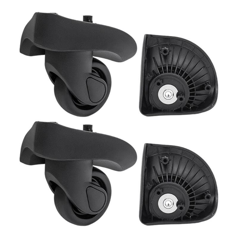 Сменные колеса для багажа, колеса-ролики для багажа и чемоданов с 4 отверстиями, вращающиеся на 360 градусов колеса-спиннеры для чемодана 1