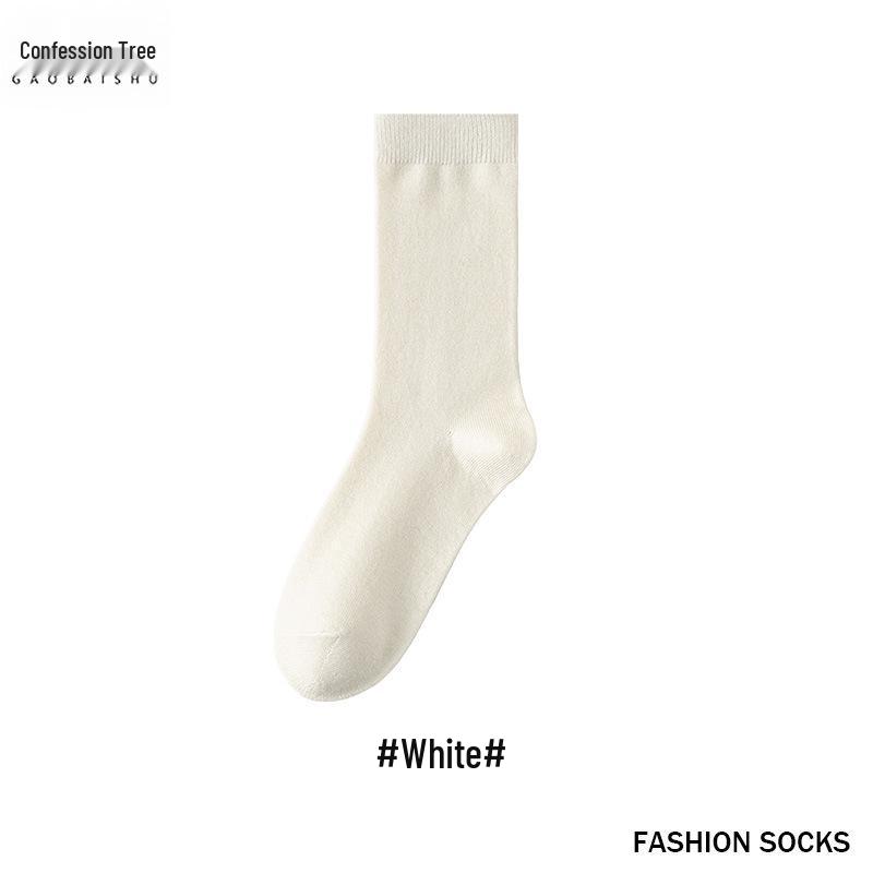 Women's Thickened Cashmere Wool Socks for Autumn and Winter – Warm, Versatile, and Solid Color.