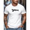 Men'S T-Shirt, Easy And Stylish, Easygoing And Casual, Featuring a Summer Round-Neck Short T-Shirt with a Whitesnake English Slogan Design