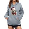 Women's Winter Christmas Printed Pullover Hooded Sweatshirt Fleece Long Sleeve Sweatshirt