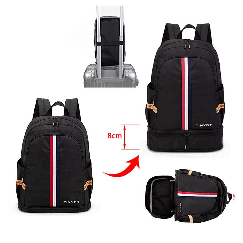 Men's Sports Backpack Women's Waterproof Bag Purse Back To School Men's Foldable Travel Backpack with Shoe Storage for Gym