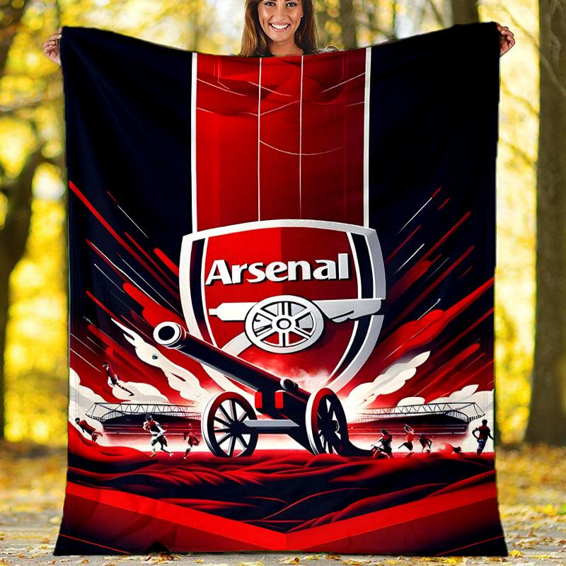 1pc A-Arsenal11 Theme Blanket - Digital Print, Polyester, Cozy for All Seasons, Perfect for Outdoor, and Travel