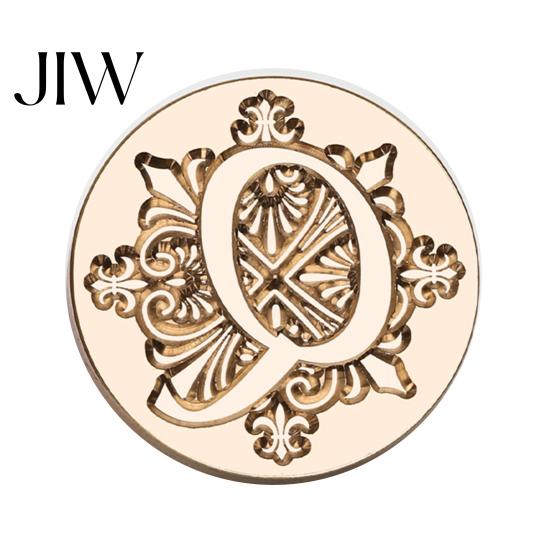 Sello de Cera para Invitación de Boda, Cabeza de Sello con Inicial del Alfabeto Iris A-Z, Cabeza Selladora de Latón Grabado para Envoltura de Regalos, Sellado de Invitaciones, Sobres, Diario