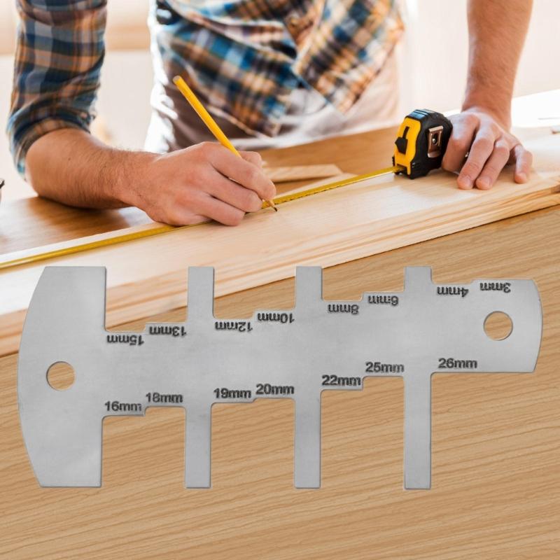 Stainless Router Depth Gauge Measurement Template For Accurate Woodworking And Metalworking 3-26mm Height Gauge Tool