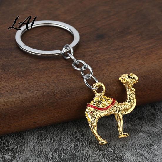 Portable Camel Charm Alloy Keychain for Backpack Animal Shaped Metal Key Ring Keyring Pendant Handbags Backpack Decorative Accessories Pendant