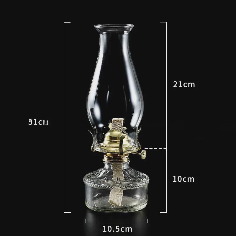 Vintage L888-2 Glass Kerosene Lantern - Retro Nostalgia Decor Lamp