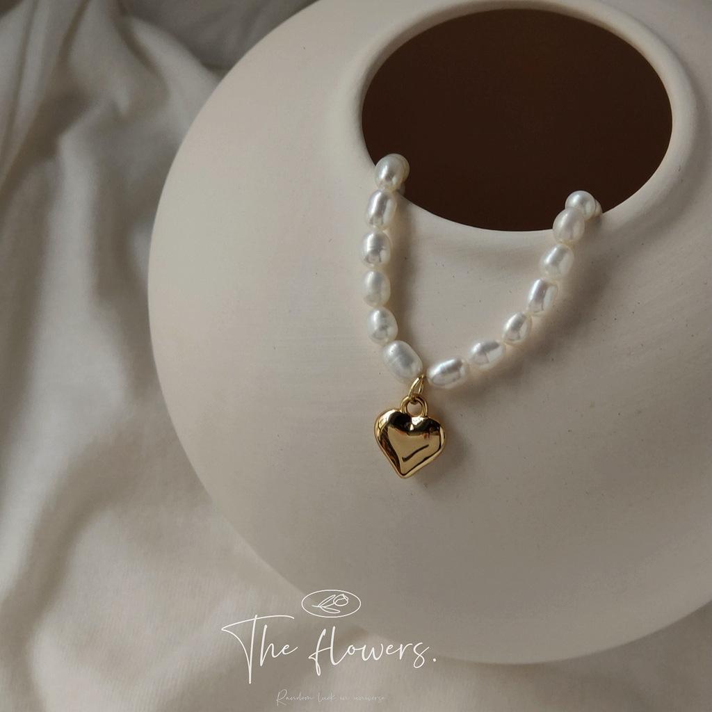 

Quality physical shooting freshwater pearl natural @plated 14K simple and elegant Japanese and Korean necklace collarbone chain live stream item