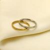 Vielseitiger Heißer Titanstahl 18K Vergoldet 316 Beliebter Ring Zirkon Paar Ehering Edelstahl Trendiger Schmuck Damen