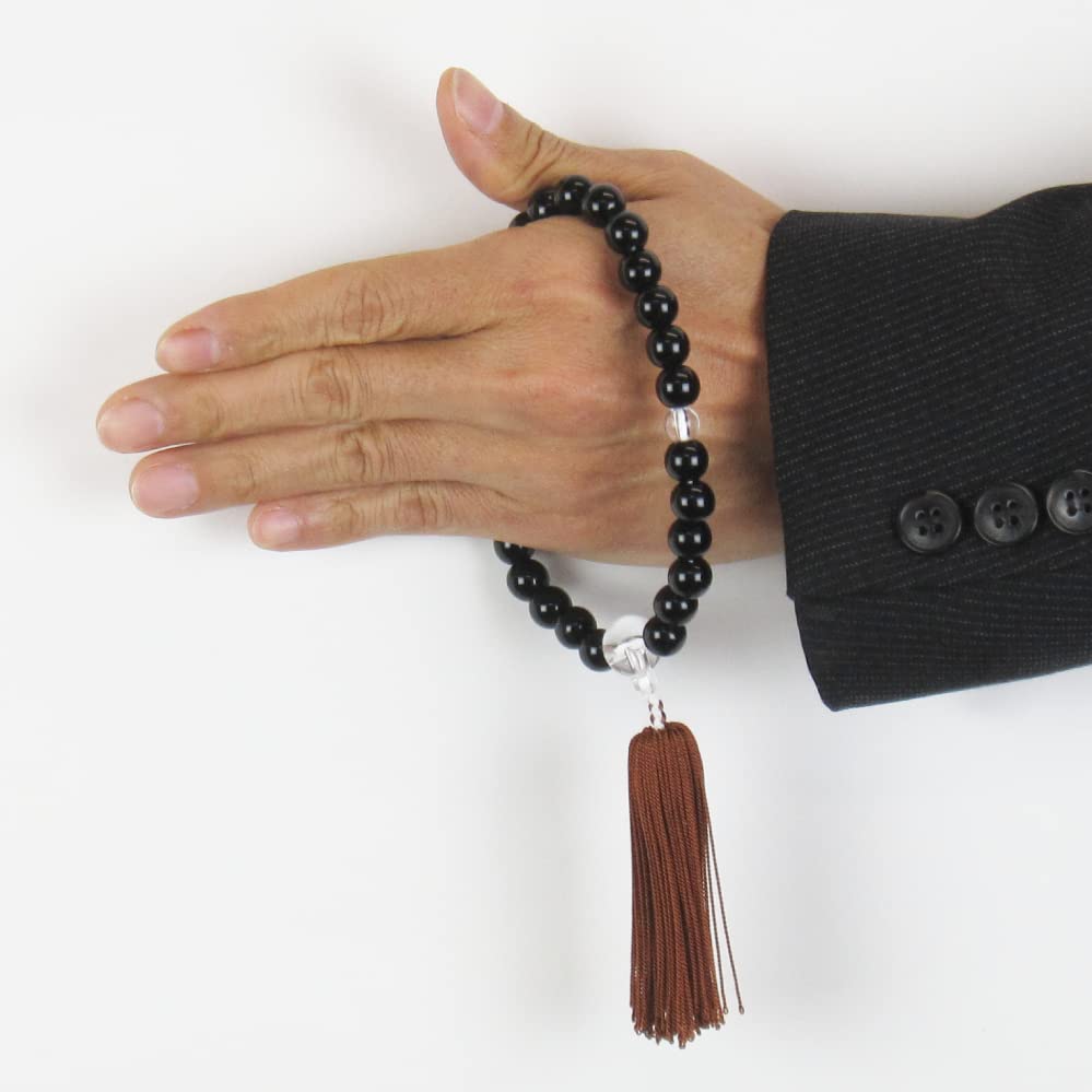 Ebony Prayer Beads for Made in Domestic Can be used by all A mala beads manufacturer founded over 80 years ago [Nenjudo] "New Men" Japan, Handmade,