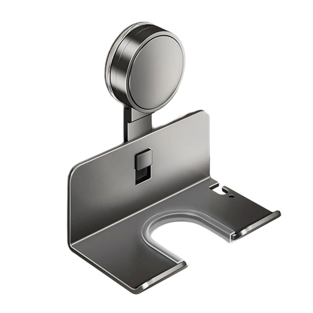 Carbon Steel & ABS Wall Mounted Blow Dryer Rack with Suction Cup for Hassle Frees Installation & Strong Load Bearing