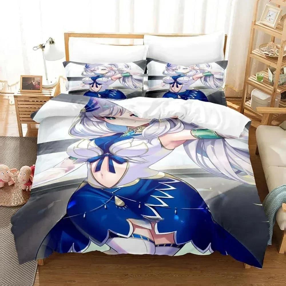 Comforter New 3D Anime Kawaii Girls Pavolia Reine Bedding Set Single Twin Full Queen King Size Bed Set Adult Kid Bedroom S