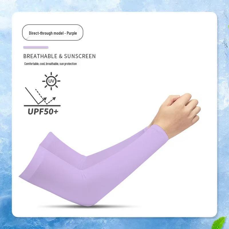 Ice Silk Anti-UV Sun Protection Sleeves for Men & Women – Cool Arm Covers for Driving